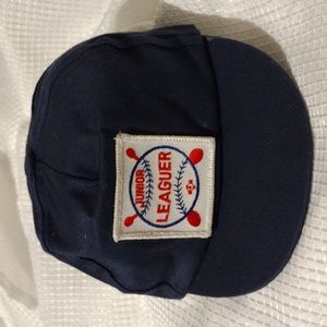 Rare VTG Junior Leaguer Patch Baseball Hat Toddler Navy Blue No Eyelets